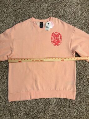 Maui and Sons Peach Crewneck with Red Graphic
